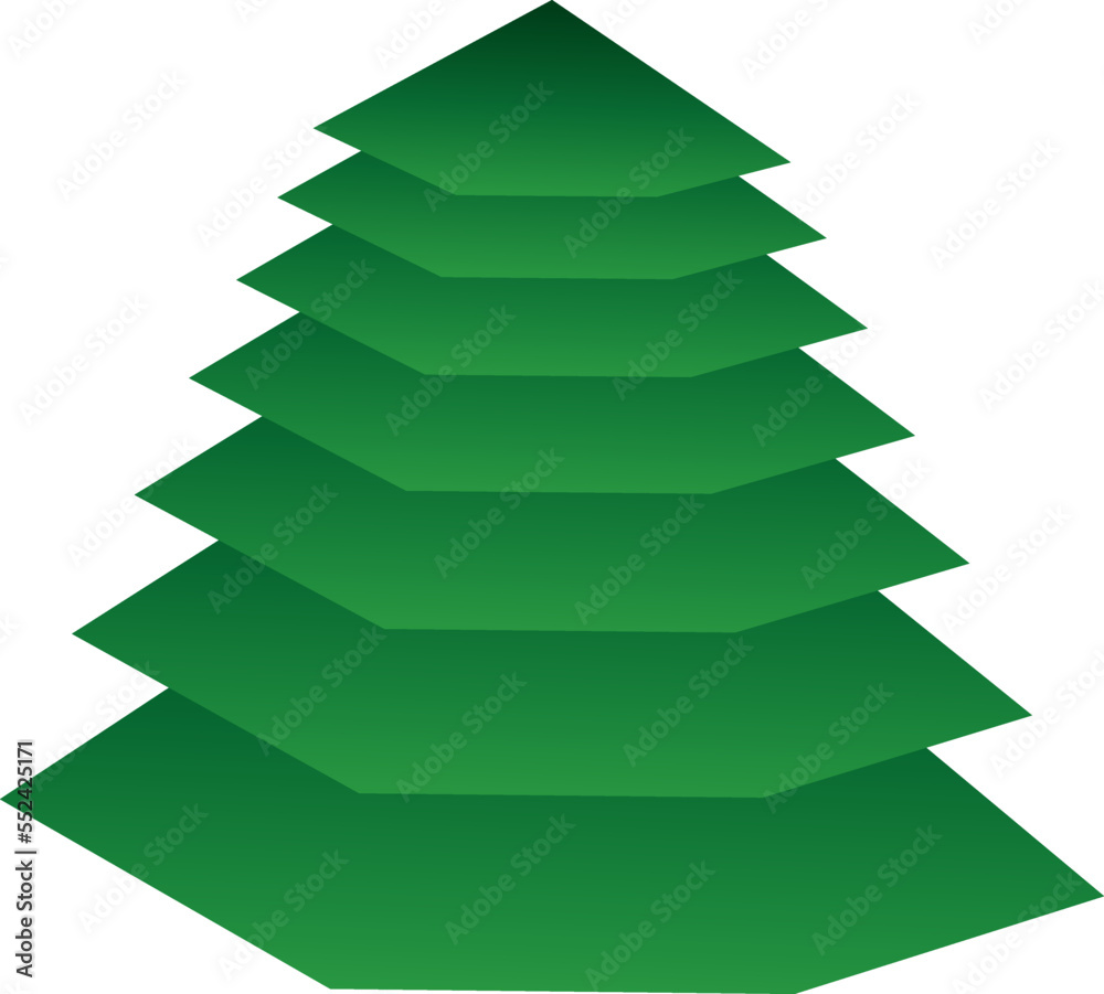 Fototapeta premium 3d christmas tree