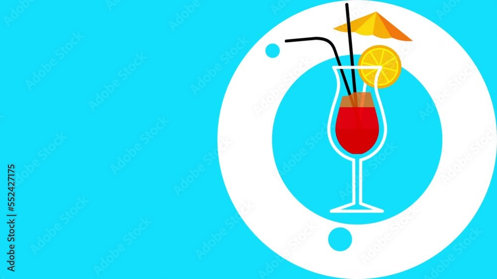 4k vertical video of cartoon cocktail design. 4k vertical video of cartoon cocktail design.