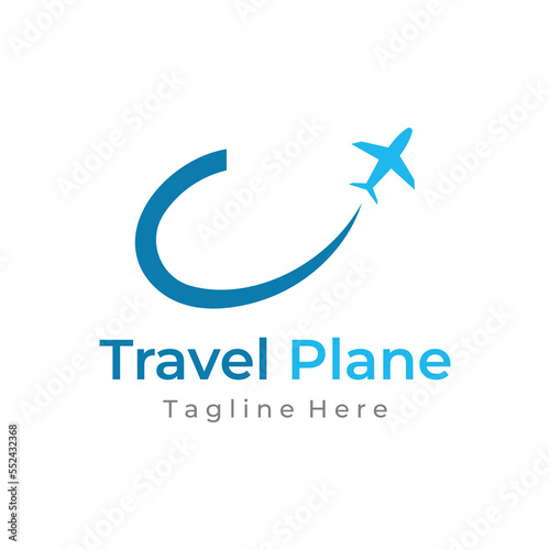 Airline ticket agency logo template design,vacation,traveling in summer isolated on background.logo for business,brand,agency and travel.