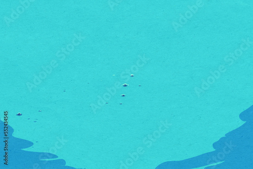 Ilustracja grafika tafla wody z bąbelkami w jasnych niebieskich kolorach. © Monika