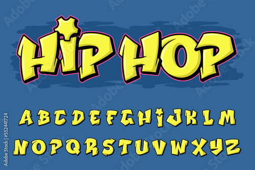 Alphabet Graffiti HipHop text vector Letters