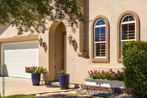 Single family residence façade, Menifee, California, USA