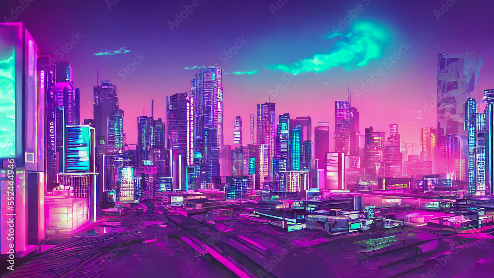 vaporwave city