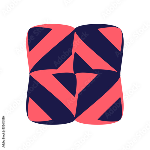 Pink and navy blue icon