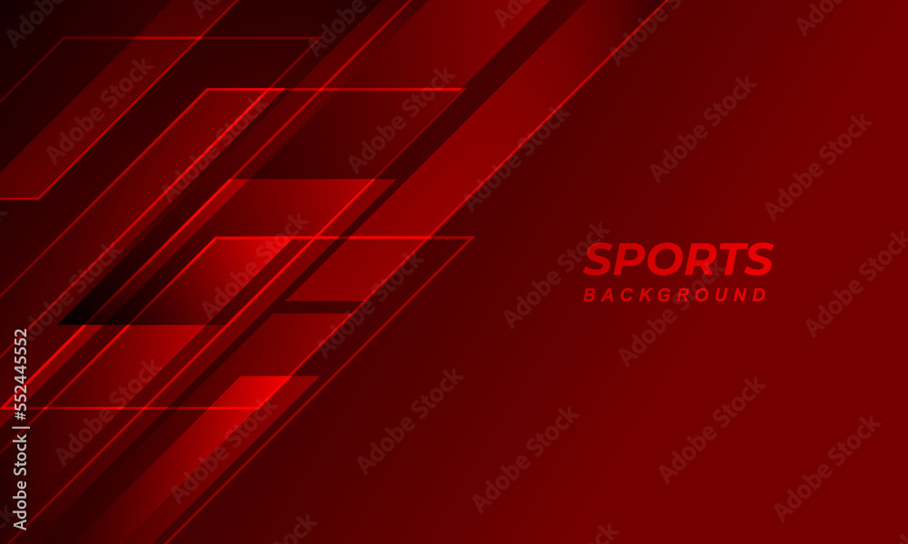 Obraz premium red geometric background. modern sport banner concept