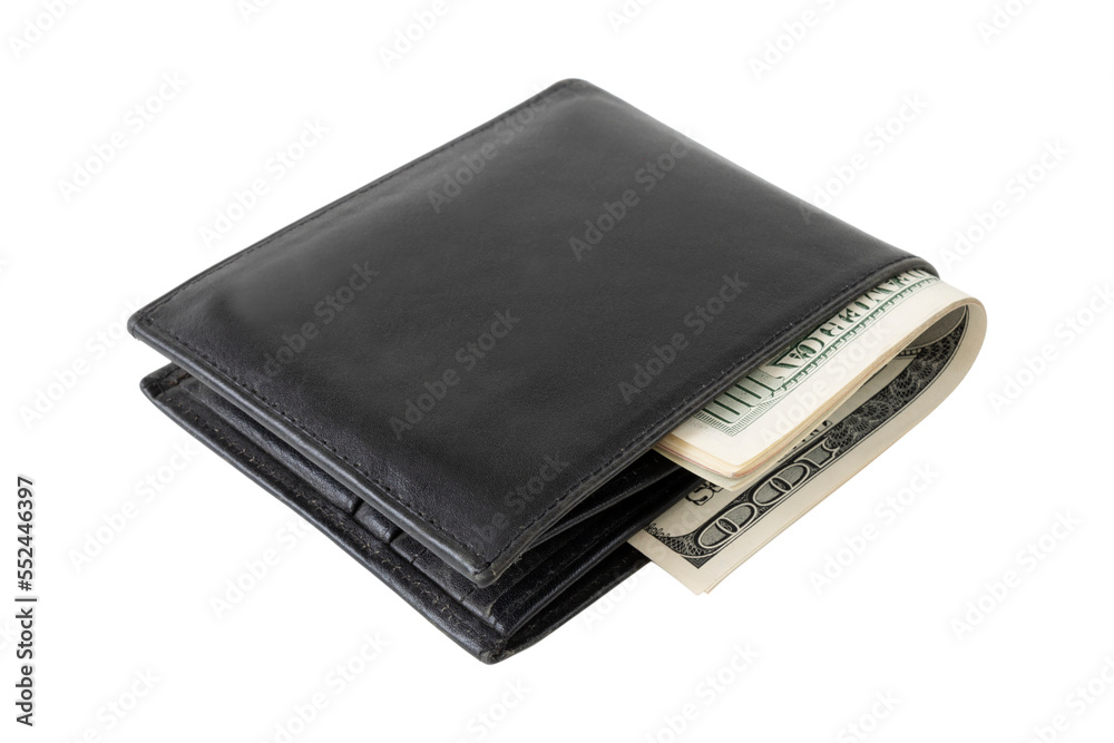 wallet with money isolated on white wallet with money isolated on white