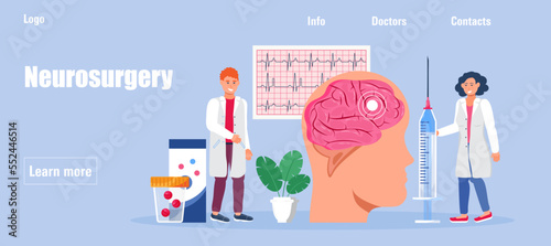 Podiatrist concept vector for medical landing page. Feet with beautiful pedicure. Well-groomed toenails. French pedicure concept.