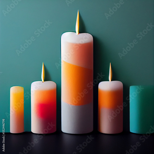 A illustration of chrismas candels photo