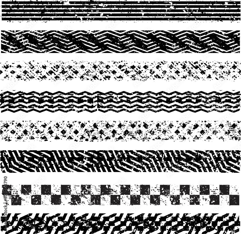 Vector border frames. rectangle for image. distress texture . Grunge Black texture .
