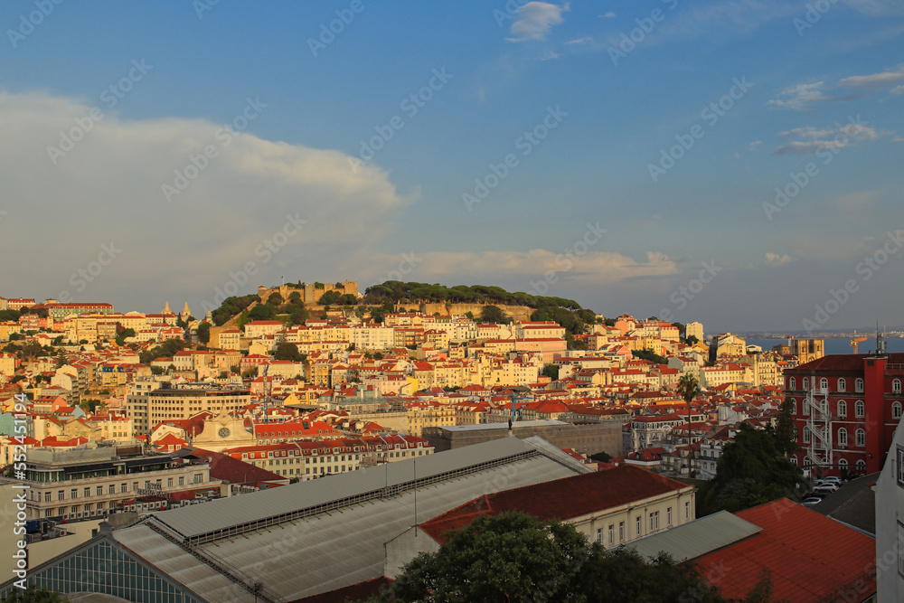 View of the city at sunset. Lisbon, Portugal
