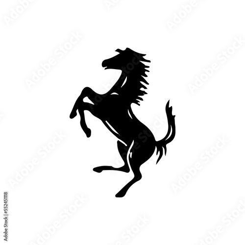 Horse icon. Simple style poster background symbol. Horse brand logo design element. Horse t-shirt printing. vector for sticker.