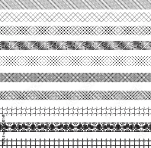 Set of geometrical borders.
