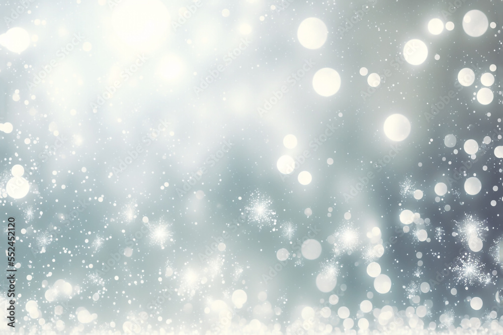 illustration background of snow fall with snow flakes