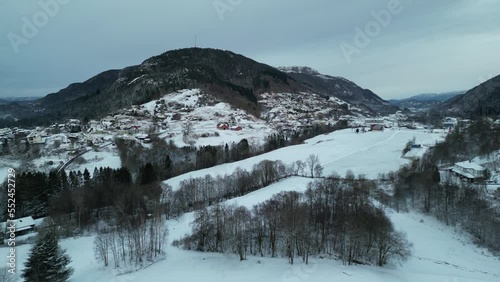 Norwegian farmland in winter