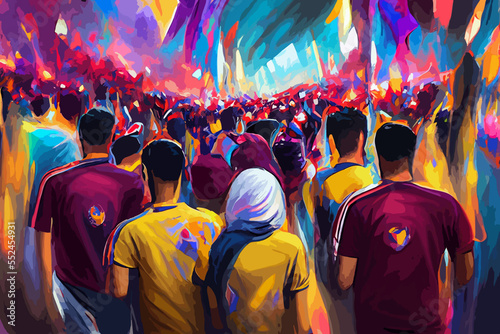 football fans at the Qatar world cup 2022 photo