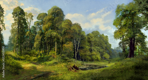 landscape with trees