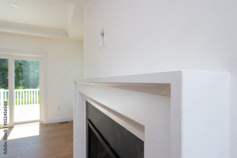 Fototapeta premium Living room modern farm house fireplace