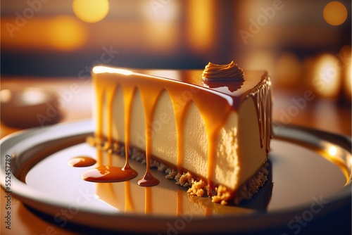 Delicious caramel cheesecake