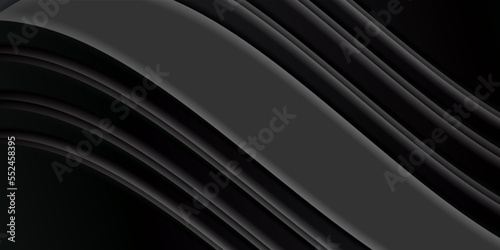 Black lighting background with diagonal stripes. Vector abstract background. Black grey stripe lines cloth stripe texture