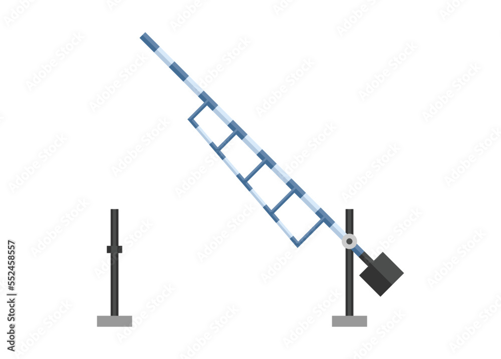 Opened barrier gate. Simple flat illustration. Opened barrier gate. Simple flat illustration.