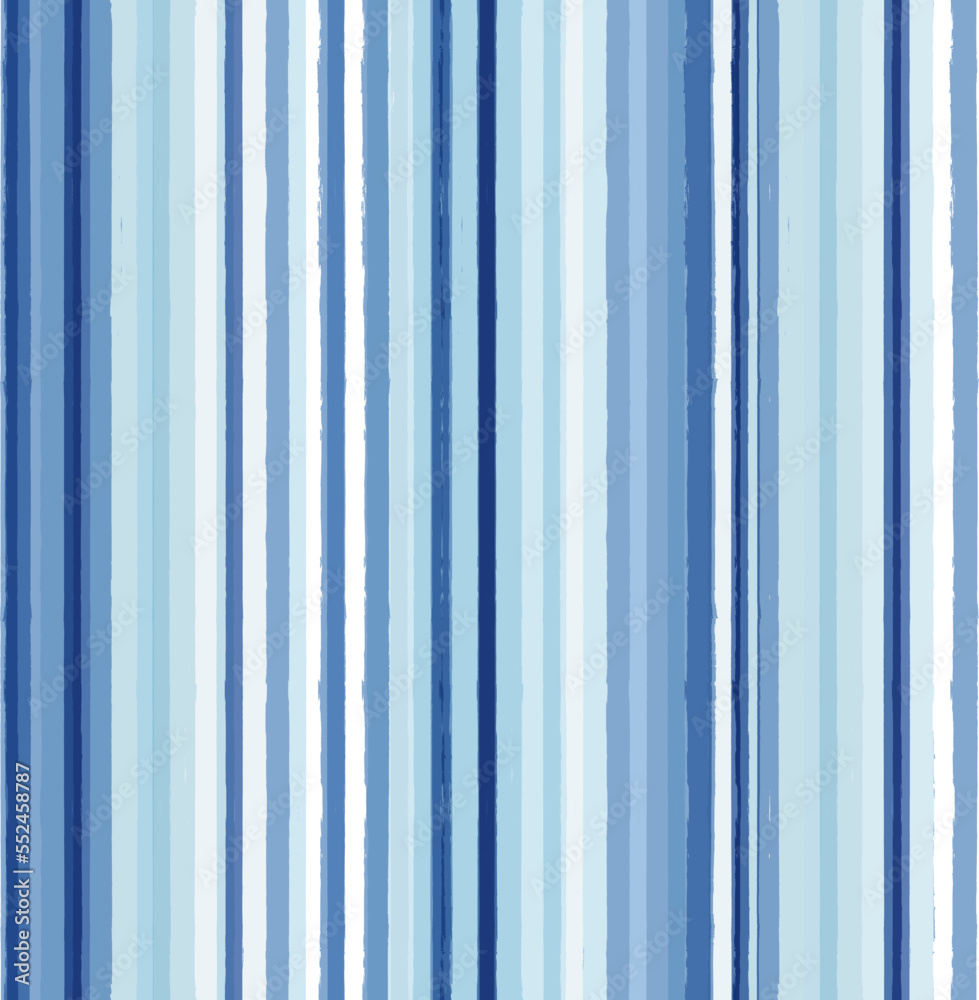 Stripes pattern, sea blue striped seamless vector background, navy brush strokes. pastel grunge stripes, watercolor paintbrush line