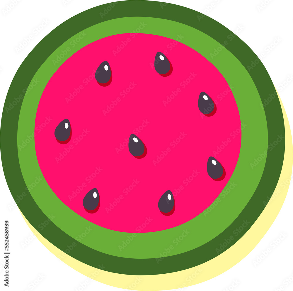 Watermelon fruit style alphabet text, letter O Watermelon fruit style alphabet text, letter O
