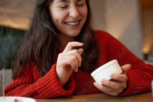 girl in a cafe
