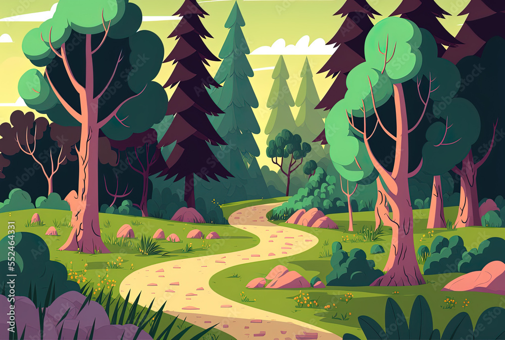 Obraz premium Background of natural route. Generative AI