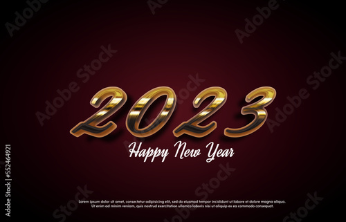 2023 new year banner poster background with style model number,