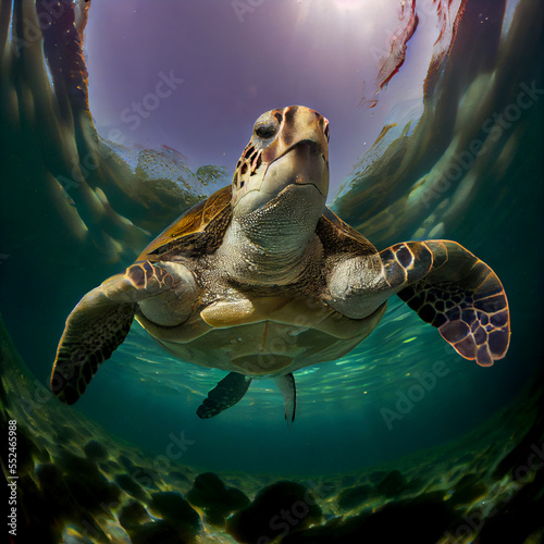 Fotografie, Obraz sea turtles swimming
