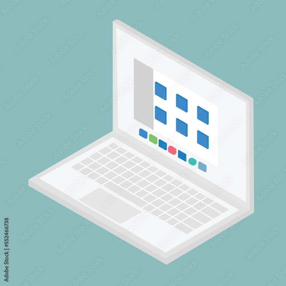 A white laptop with a screen showing files and several applications A white laptop with a screen showing files and several applications
