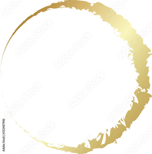 Gold circle frame. Hand Drawn geometric