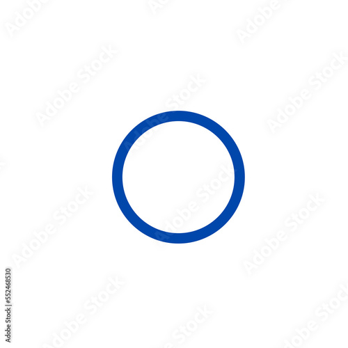 blue round button