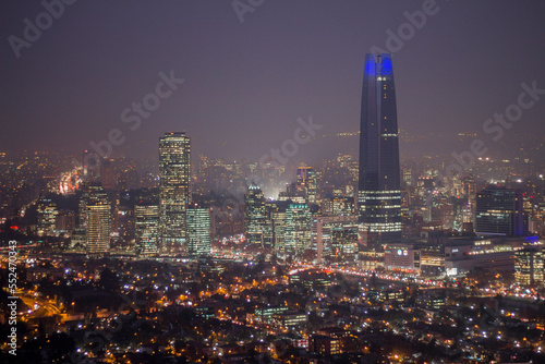 Santiago de noche, Chile photo