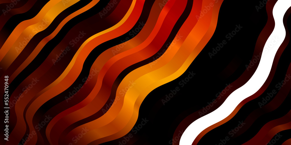 Dark Orange vector pattern with wry lines. Dark Orange vector pattern with wry lines.