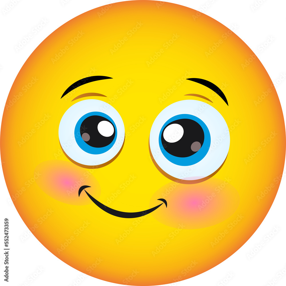 Smiling Face with Smiling Eyes icon Isolated on transparent background