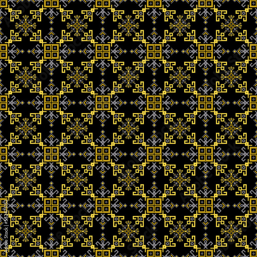 Beautiful ornament ethnic ukrainian embroidery seamless pattern.