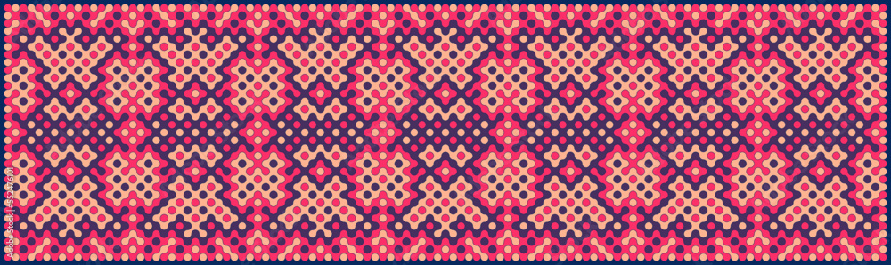 Multicolor truchet tiling connections illustration Multicolor truchet tiling connections illustration