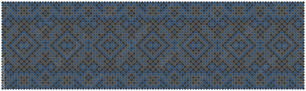 Multicolor truchet tiling connections illustration