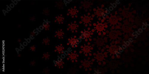 Dark brown vector template with flu signs.