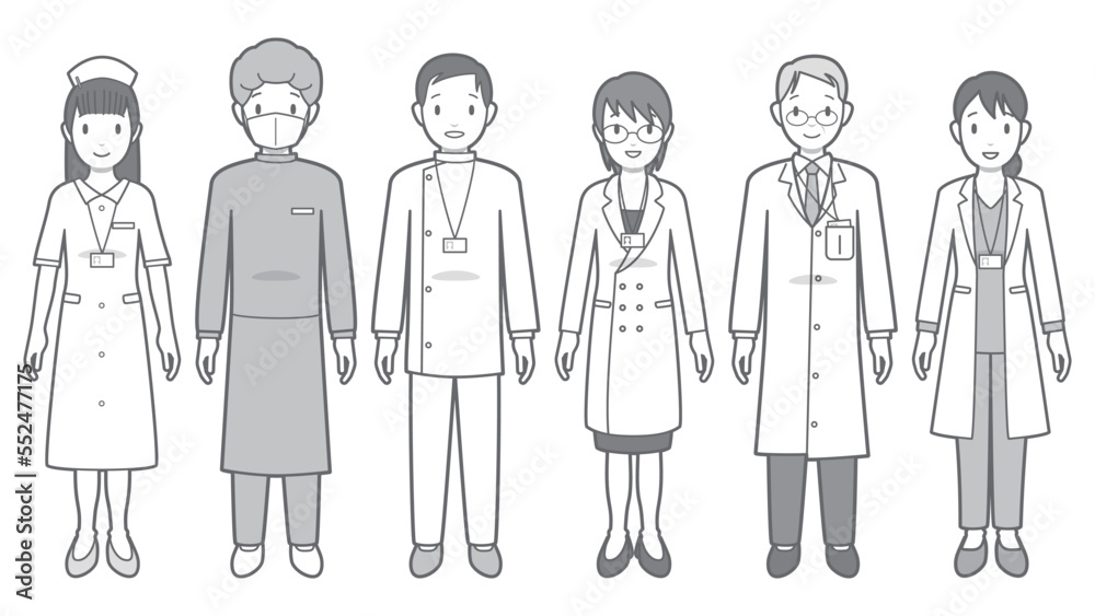 医療従事者のベクターイラスト 医療従事者のベクターイラスト