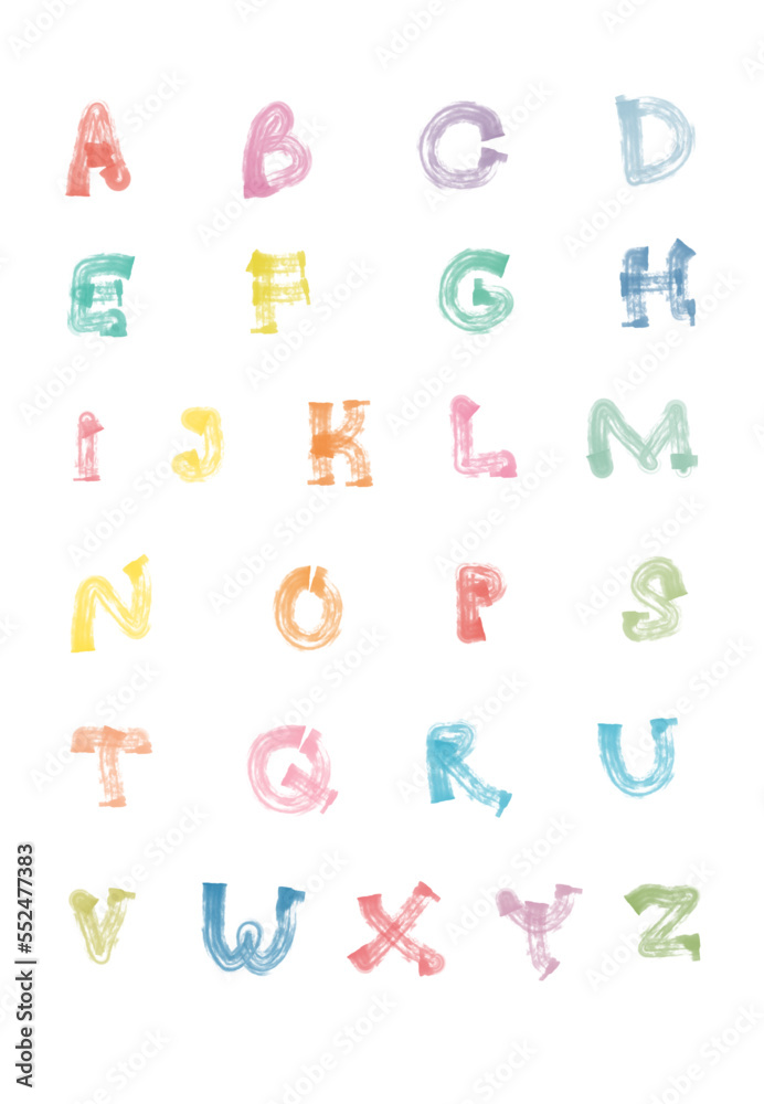 vector rainbow simple Alphabet Vector Set vector rainbow simple Alphabet Vector Set