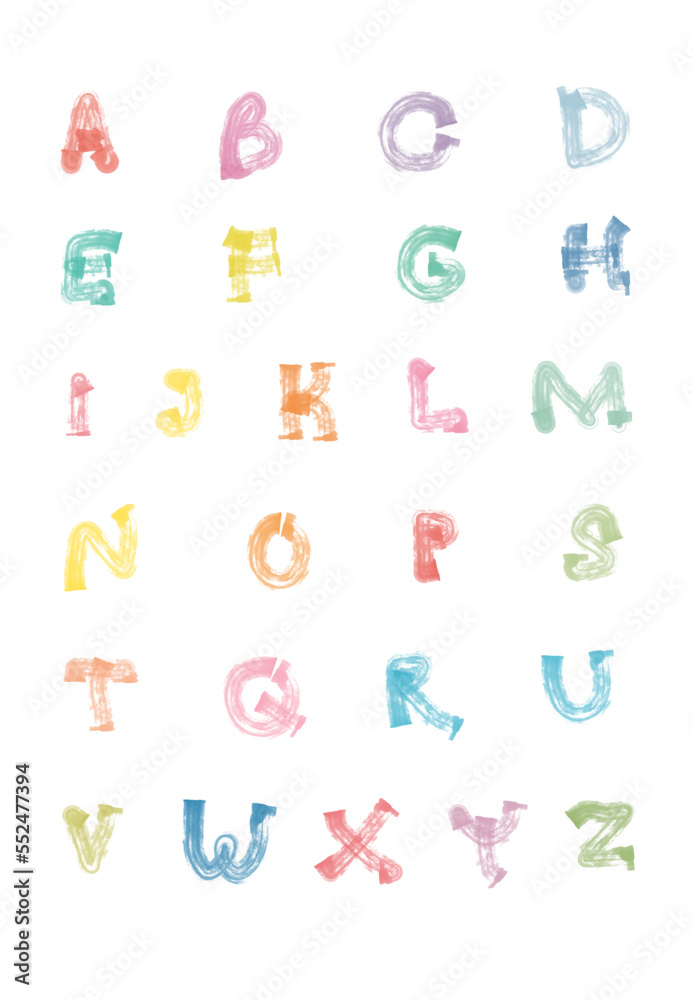 vector rainbow simple Alphabet Vector Set vector rainbow simple Alphabet Vector Set