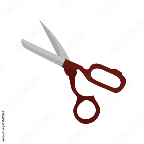 Tailor's scissors on white ...