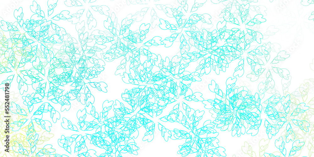 Light green vector abstract artwork with leaves. Light green vector abstract artwork with leaves.