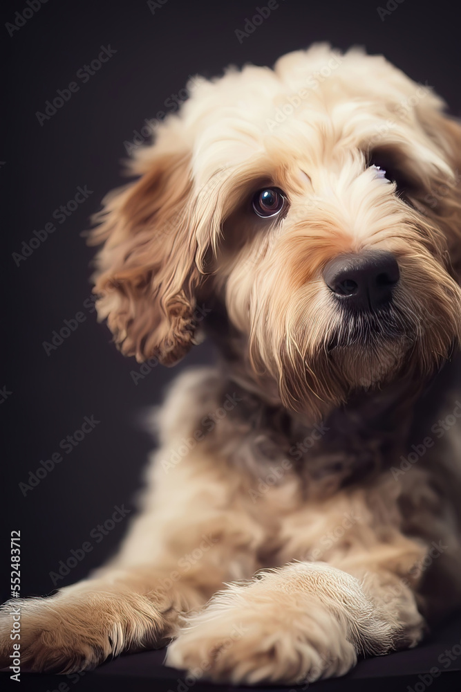 Cute dog. Generative AI Art.