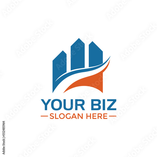 River Real estate logo design template for various business or company