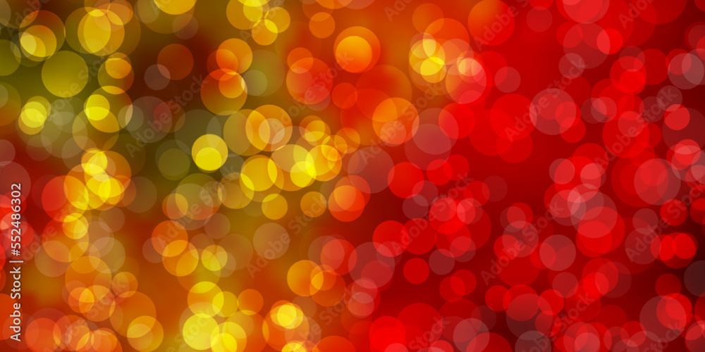 Light Orange vector template with circles. Light Orange vector template with circles.