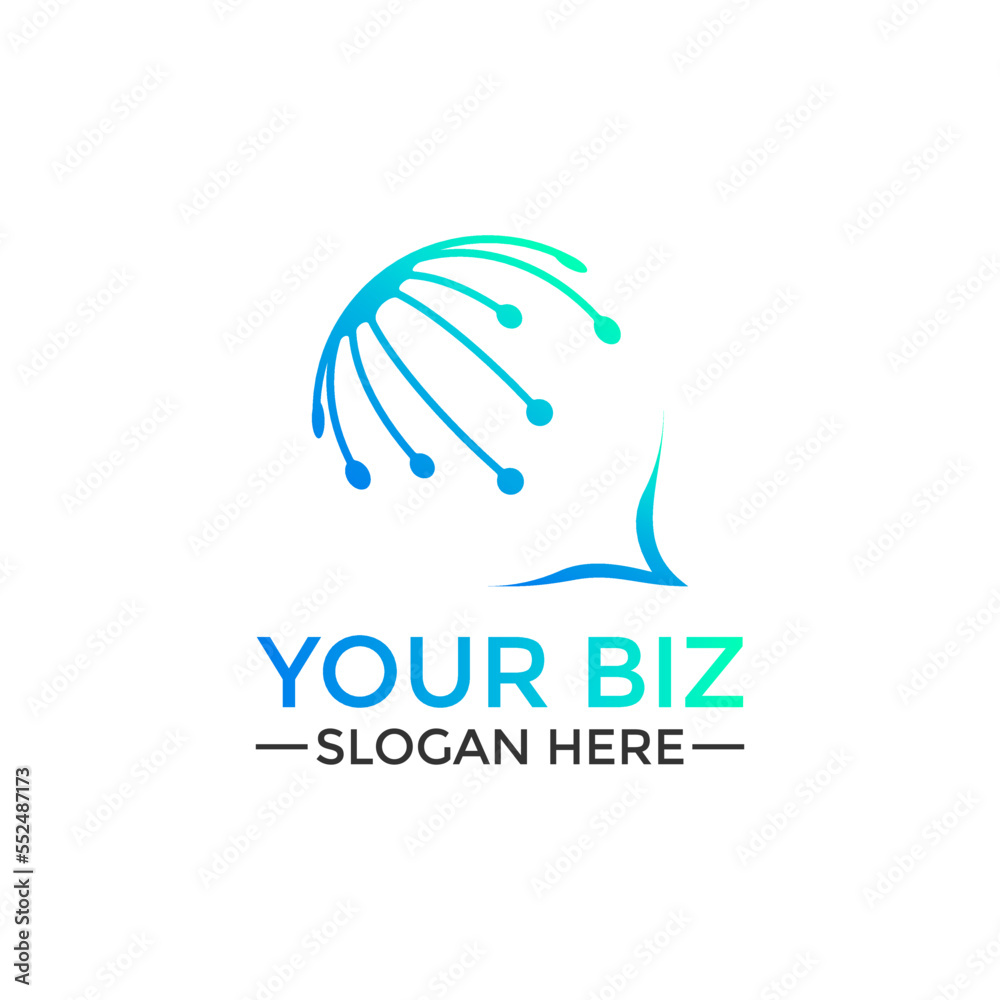 Q technology logo design template in modern style for various business or company Q technology logo design template in modern style for various business or company