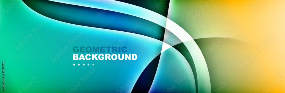 Fototapeta premium Fluid color wave abstract background digital template